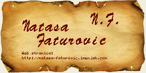 Nataša Faturović vizit kartica